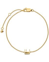 Monica Vinader - Initial E Chain Bracelet - Lyst