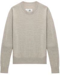 MM6 by Maison Margiela - Trui Met Ronde Hals En Elleboogpatch - Lyst