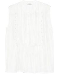 P.A.R.O.S.H. - Sadio Button-Embellished Blouse - Lyst