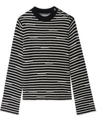 Zadig & Voltaire - Spiky Striped Button-Detailed Sweater - Lyst