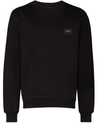 Dolce & Gabbana - Sweatshirt mit Logo-Schild - Lyst