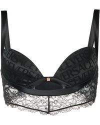 Versace - High-Waisted Lace Briefs - Lyst