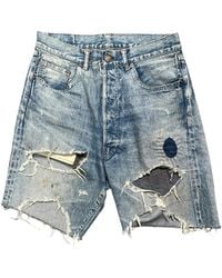 SAINT Mxxxxxx - Distressed Denim Shorts - Lyst