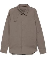 Rick Owens - Long-Sleeve Panelled Overshirt - Lyst