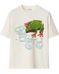 Burberry - Katoenen T-shirt Met Grafische Print - Lyst