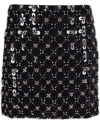 P.A.R.O.S.H. - Rhinestone-embellished Mini Skirt - Lyst