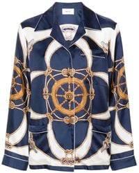 Bally - Chemise En Soie À Imprimé Graphique - Lyst