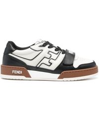 Fendi - Match Panelled Leather Sneakers - Lyst