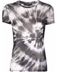 Philipp Plein - Tie Dye-Print Semi-Sheer T-Shirt - Lyst