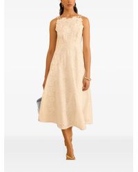 Mint Velvet - Broderie-Anglaise Floral-Appliqué Midi Dress - Lyst