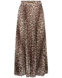 Zimmermann - Sunray Leopard-Print Pleated Skirt - Lyst