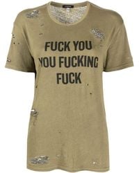 R13 - Slogan-print T-shirt - Lyst