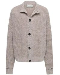 O.FILES - Buttoned Interlaced Cardigan - Lyst