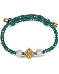 CASABLANCA - Logo-Plaque Faux-Pearl Bracelet - Lyst