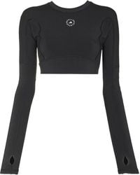 adidas By Stella McCartney - Top Crop Sportivo Truestrength Con Dettaglio Cut-Out - Lyst