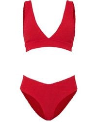 Hunza G - Angel Textured-Finish Bikini - Lyst