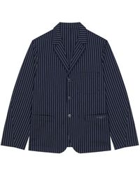 Givenchy - Single-Breasted Deconstructed Striped Jacket - Lyst