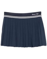 Sporty & Rich - Abigail Logo-Embroidered Pleated Skirt - Lyst