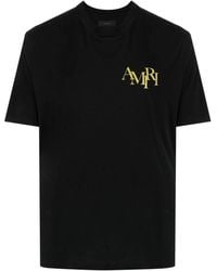 Amiri - T-shirt Verfraaid Met Kristallen - Lyst