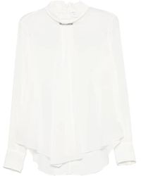 Brunello Cucinelli - Monili-Embellished Silk Blouse - Lyst
