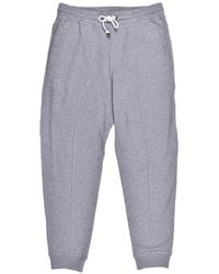 Brunello Cucinelli - Drawstring-Waistband Tapered-Leg Track Pants - Lyst