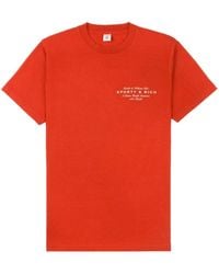 Sporty & Rich - Katoenen T-shirt Met Print - Lyst