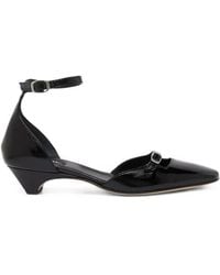 CAREL PARIS - Emma Buckle-Strap Leather Ballet Flats - Lyst