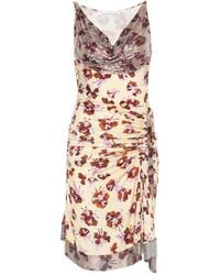 Rabanne - Floral-Print Mini Dress - Lyst