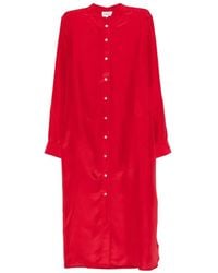 P.A.R.O.S.H. - Robe Mi-Longue À Boutonnière - Lyst