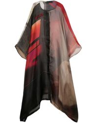 BARBARA BOLOGNA - Doorzichtige Midi-jurk Met Print - Lyst