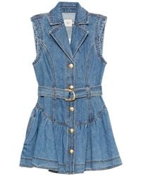 Aje. - Liliana Denim Mini Dress - Lyst