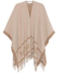 Max Mara - Poncho De Lana En Jacquard - Lyst