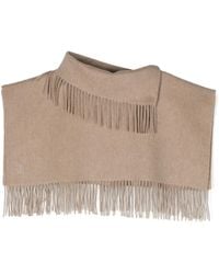 By Malene Birger - Fringed Wool Cropped Poncho - Lyst