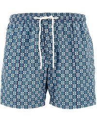 Peninsula - Geometric-Print Drawstring Swim Shorts - Lyst