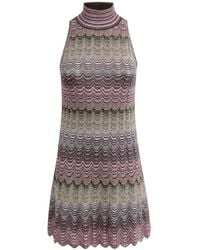 Missoni - Striped Mini Dress - Lyst