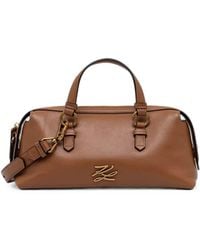 KARL LAGERFELD - K/Autograph Logo-Plaque Leather Tote Bag - Lyst