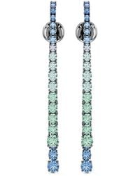 Swarovski - Long Matrix Crystal-Embellished Drop Earrings - Lyst