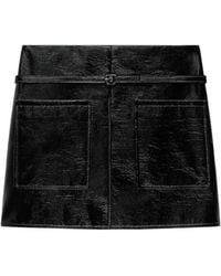 Courreges - Minifalda Con Bolsillos De Solapa - Lyst