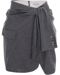 CuAnna - Wanda Tie-Detail Mini Skirt - Lyst