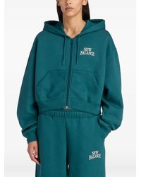 New Balance - Trackside Fleece Full-Zip Hoodie - Lyst