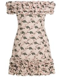 Agua Bendita - Jardin Anhelo Ruffled Mini Dress - Lyst