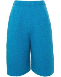 JW Anderson - Mohair Logo-Appliqué Knit Bermuda Shorts - Lyst
