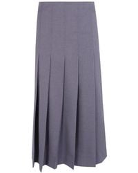 DR. HOPE - Asymmetric Pleated Midi Skirt - Lyst