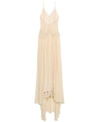Blumarine - Lace-Trimmed Georgette Dress - Lyst