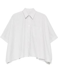 MM6 by Maison Margiela - Striped-Pattern Boxy-Fit Shirt - Lyst