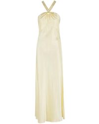 RIXO London - Losanna Halterneck Maxi Dress - Lyst