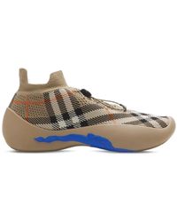 Burberry - Check Knit Neptune Sneakers - Lyst