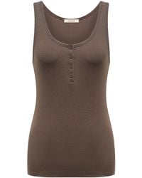 12 STOREEZ - Henley Rib-Knit Tank Top - Lyst