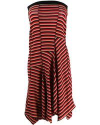 Sonia Rykiel Asymmetrisch Jurk - Rood