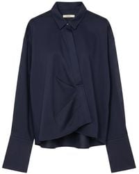 ODEEH - Pleated Long-Sleeve Shirt - Lyst